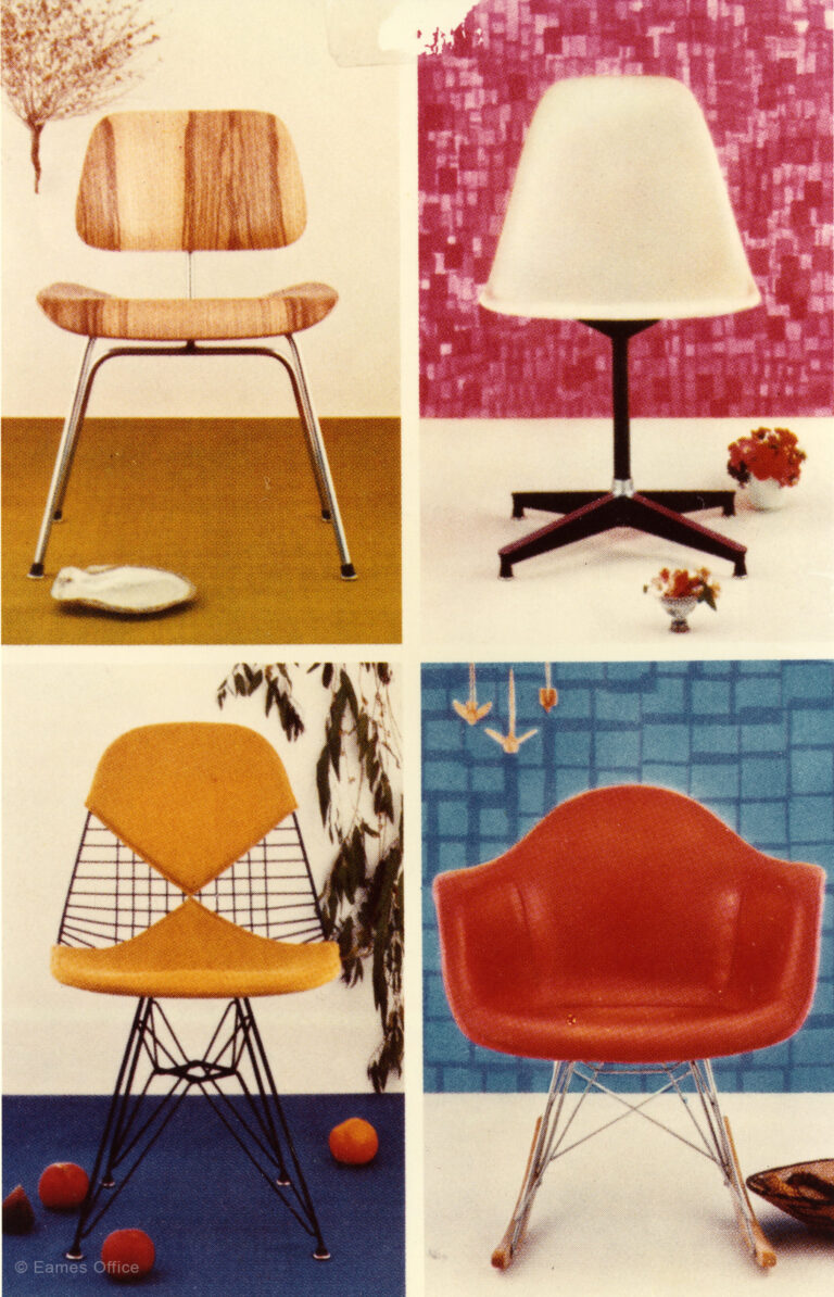 Wood, Plastic, and Wire Chairs Graphic